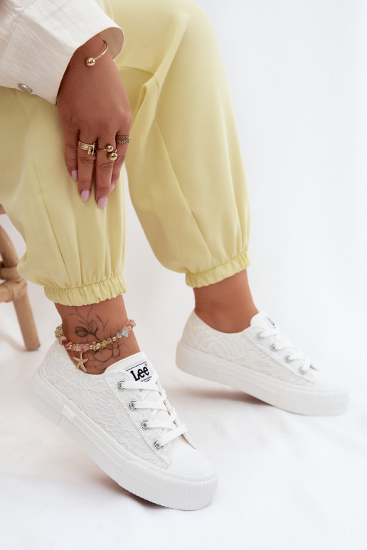 met kantmotieven Vrijetijdsschoenen met platform LEE ISLA LACE INOMEN LOIN 50261003.1FG Initte kleur