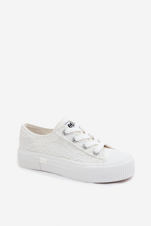 Chaussures décontractées avec motifs en dentelle et plateforme LEE ISLA LACE INOMEN LOIN 50261003.1FG en blanc