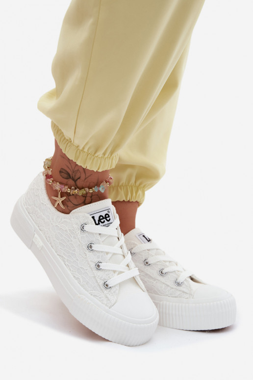 met kantmotieven Vrijetijdsschoenen met platform LEE ISLA LACE INOMEN LOIN 50261003.1FG Initte kleur