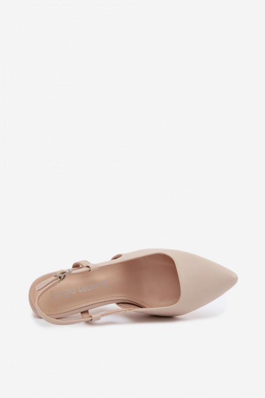 Sandales pour femmes à talons Sergio Leone SK157 couleur sable
