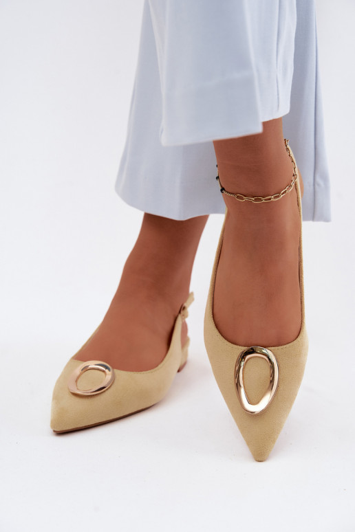 Sandales pour femmes avec des talons larges avec des ornements couleur jaune Sparkle