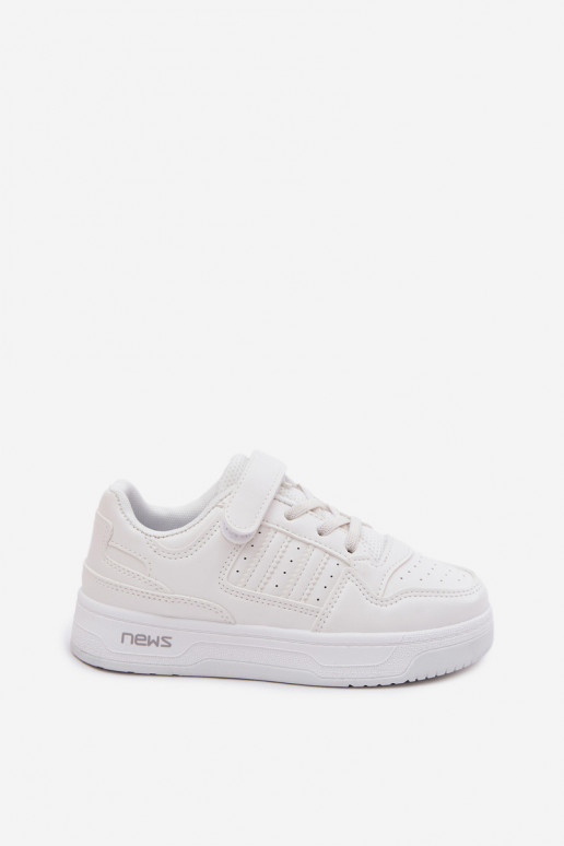 Baskets pour enfants avec fermetures adhésives blanches Neressa