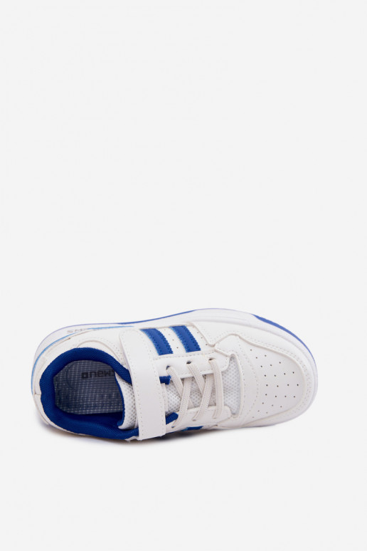 Kindersneakers met plakkende sluitingen wit-blauw Neressa