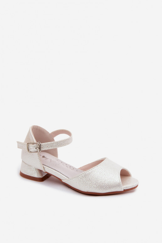 Glanzende sandalen Kinderen Initte kleur Pebble