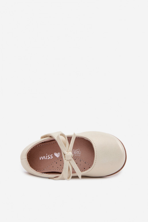 ballerinas Kinderen met zelfklevende bevestigingsmiddelen met linten beige Drippy