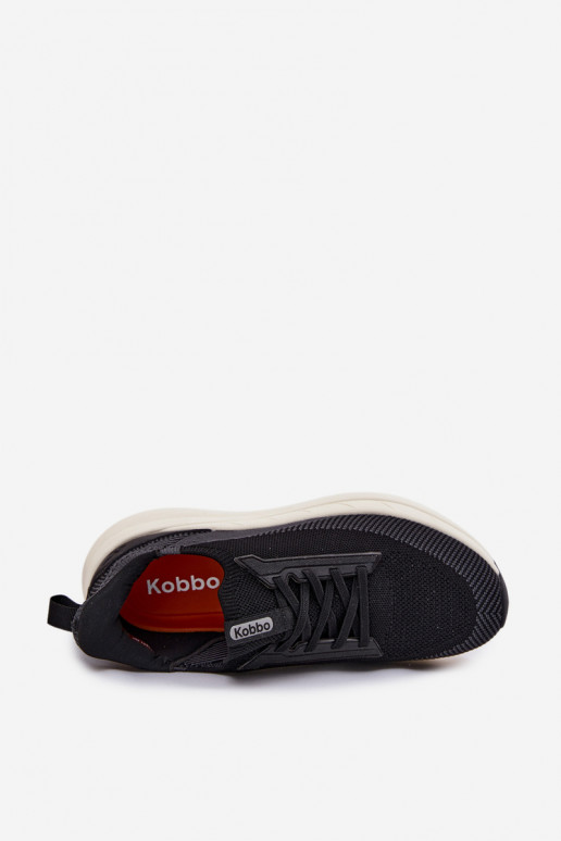 Turnschuhe für Männer  Sneakers Stilvollllschuhe Ein überzeugendes Stilvollll mit einer Plattform Kobbo 102421 schZuarze Farbe