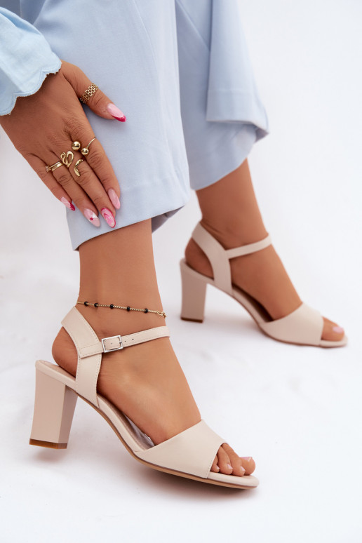 Sandales à talons hauts pour femmes Sergio Leone SK861 couleur sable