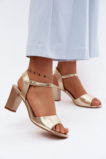 Sandales à talons hauts pour femme Sergio Leone SK861 couleur dorée
