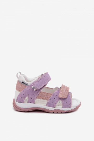 Bartek 84409-66 suède sandalen voor kinderen in paars 2