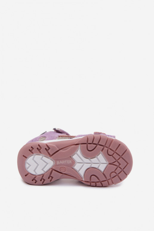 Sandales en daim Bartek 84409-66 pour enfants en violet