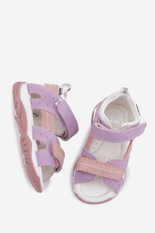 Bartek 84409-66 Wildledersandalen für Kinder in Violett