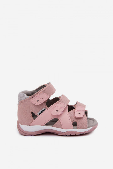 Sandales brillantes Bartek 84405-85 pour filles en rose 2
