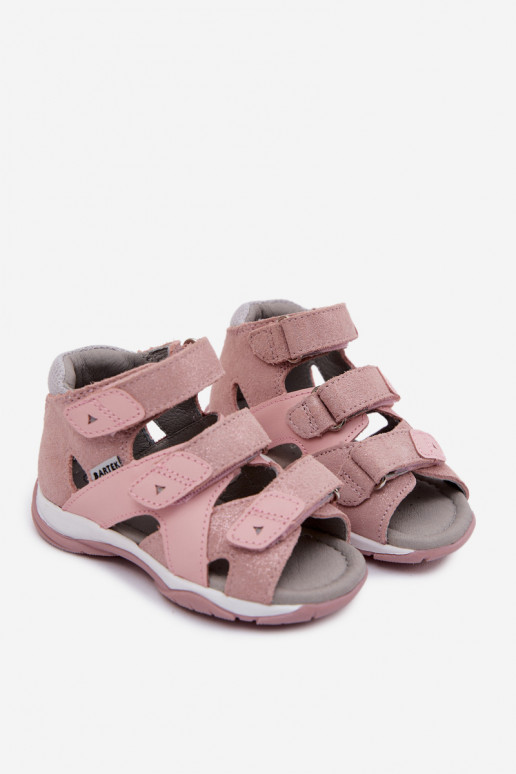 Damensandalen für Kinder mit Glanz Bartek 84405-85 pinke Farbe