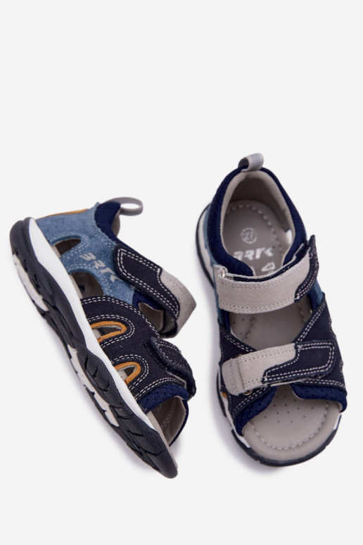 sandalen voor jongens Leer Bartek 84413-68 donkerblauIn