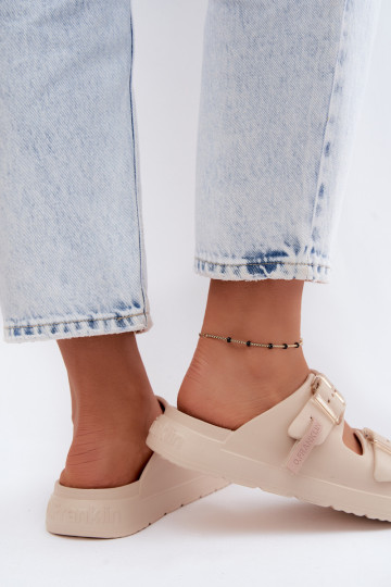 D.Franklin DFSH413003 leichte Damen-Slipper in Sandfarbe 2