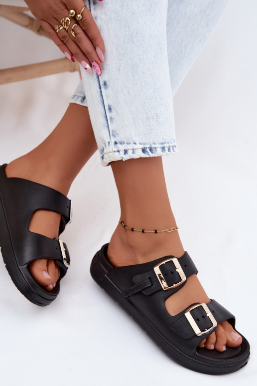 Mules légères pour femmes D.Franklin DFSH413001 en noir