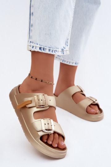 Mules légères pour femmes D.Franklin DFSH413002 couleur or
