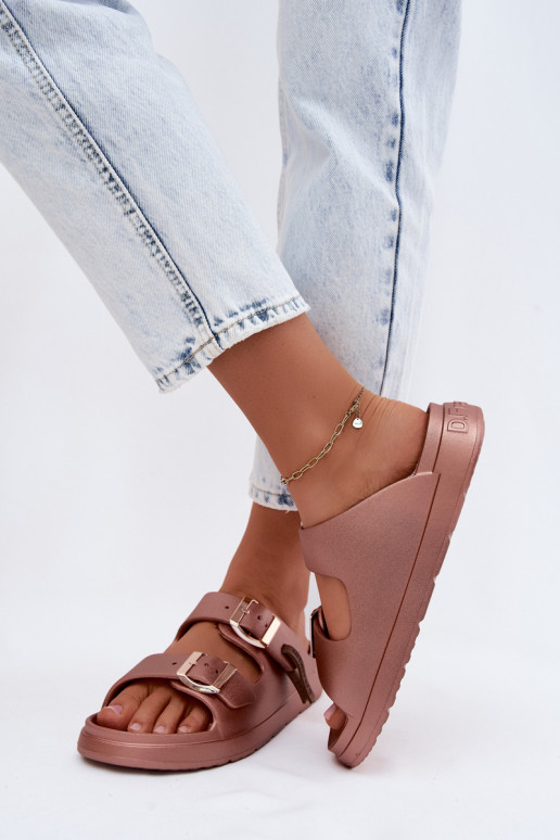 Leichte Damenschuhe mit Schnallen D.Franklin DFSH413002 roségold