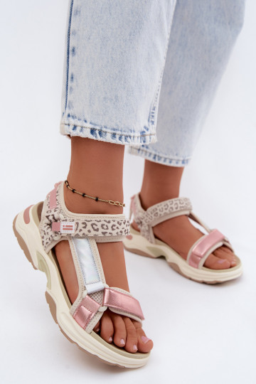 Sandales en cuir pour femmes D.Franklin DFSH406006 rose 2