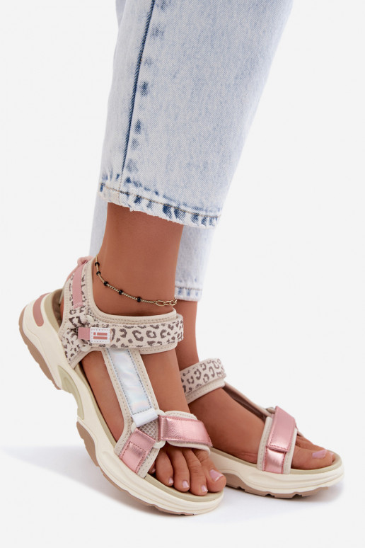 Dames sandalen Leer D.Franklin DFSH406006 roze
