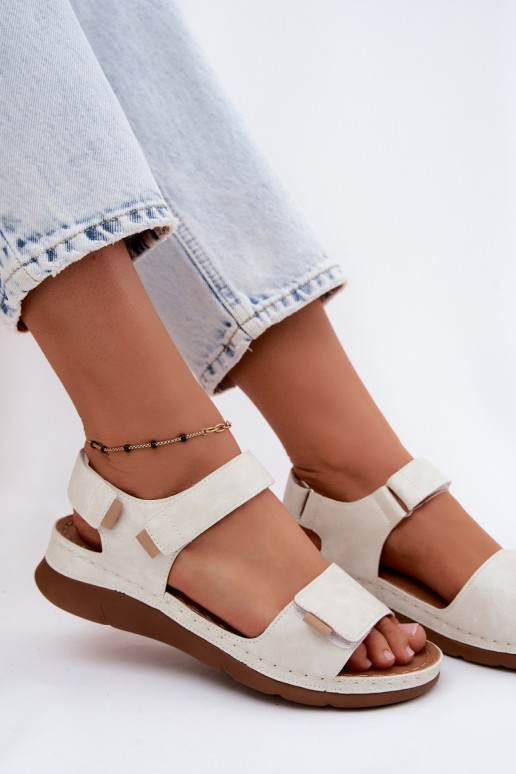 Sandales à plateforme pour femmes couleur blanche Linora