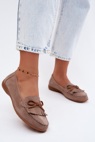 mocassins pour femmesActivéturalnego en daimu beige Vantae 2