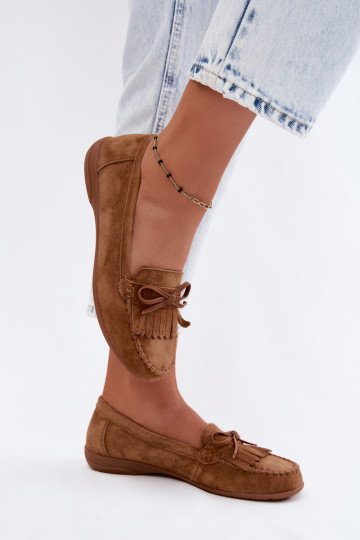 dames mocassinsOpturalnego van suèdeu bruine kleur Vantae
