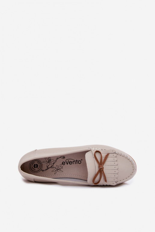 Dames mocassins van faux leather in zandkleur Vantae