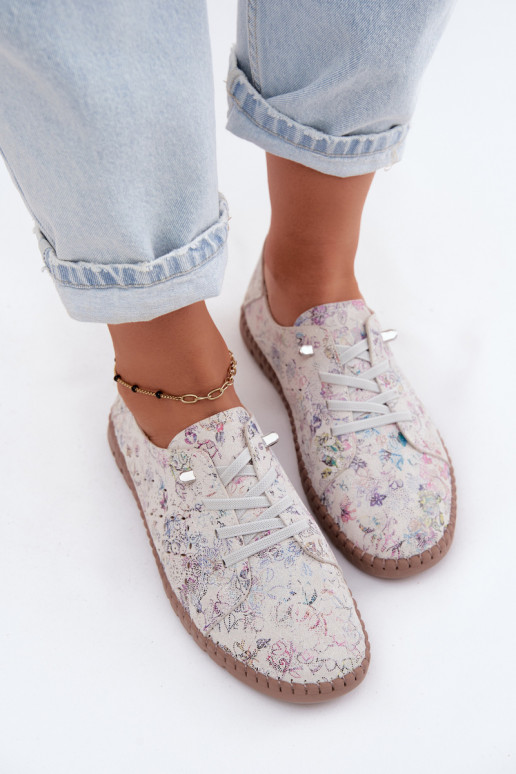 avec des éléments ajourés À motifs chaussuresActivéturalnego en daimu Couleurs différentes Flaria