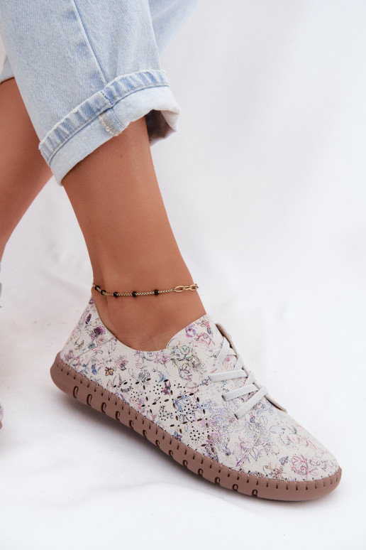 Chaussures à motifs avec éléments ajourés en daim synthétique Flaria