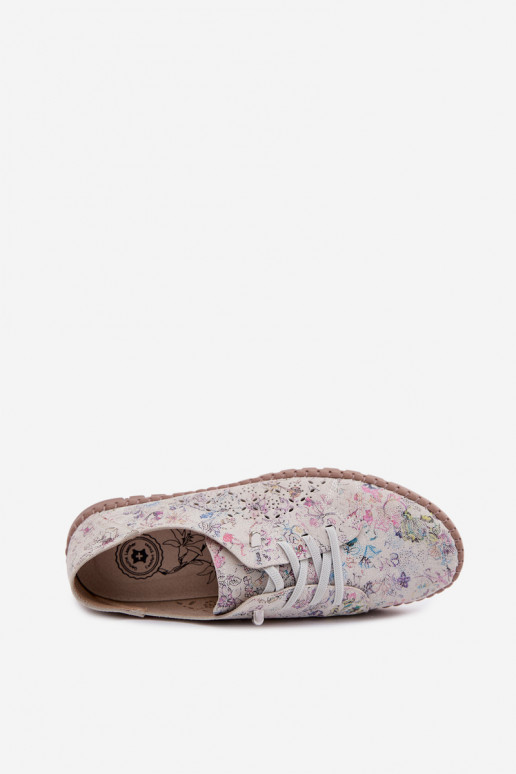 Muster Schuhe mit Ausschnitten aus Kunstveloursleder Flaria
