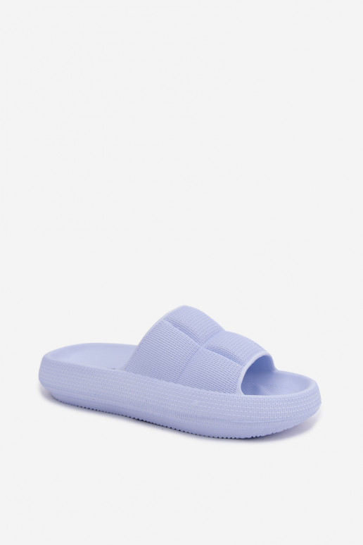 Lichte dames slippers Vinceza 76052 in blauw