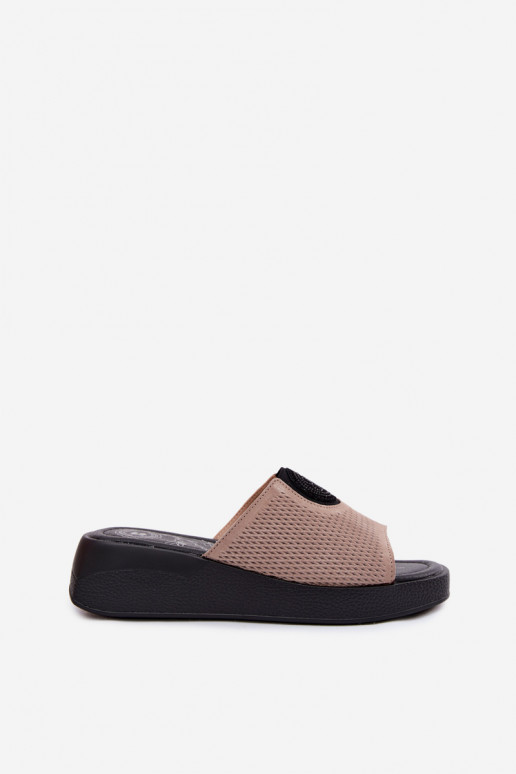 Haut INildleder-Hausschuhe für Damen Ermöglicht Halbstiefelie Beige Fablee