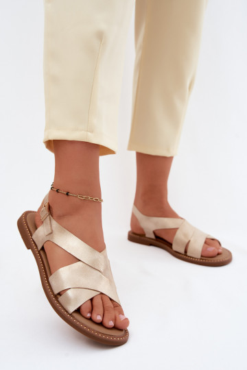 Sandalen voor dames gouden kleur Blinga