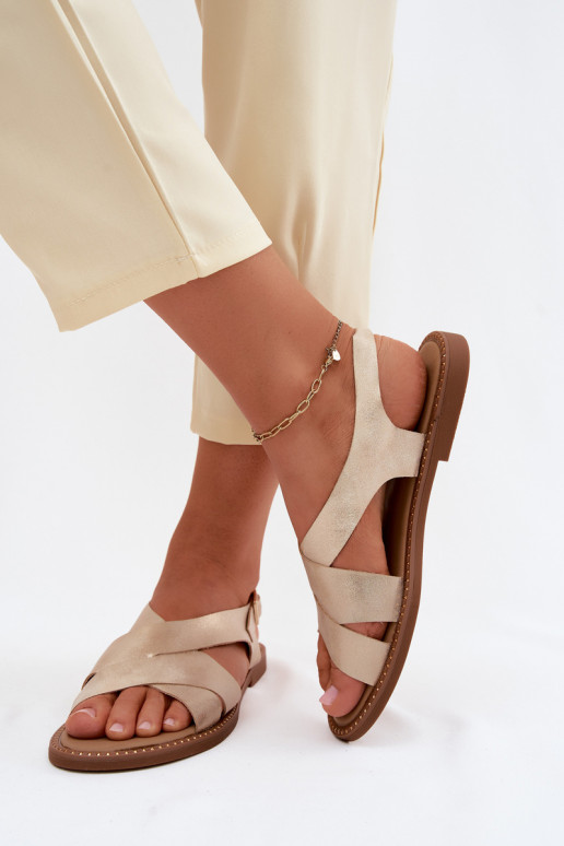 Sandalen voor dames gouden kleur Blinga