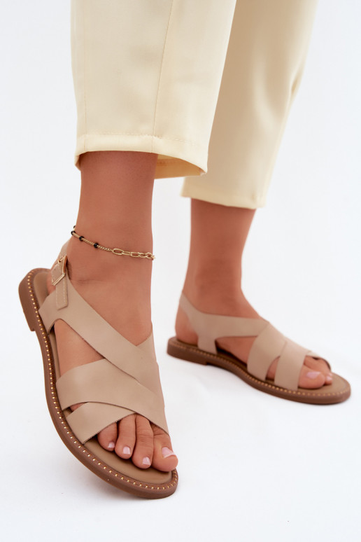 Sandalen voor dames beige Blinga