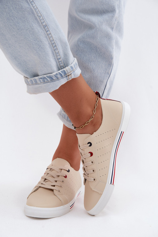 vrijetijdsschoenen Sneakers DamesImitacji Skóry beige Tulum