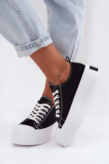 Chaussures décontractées noires avec plateforme Amalfi 2