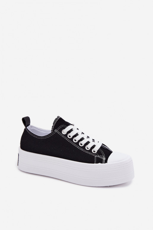 Freizeitschuhe mit einer Plattform schZuarze Farbe Amalfi