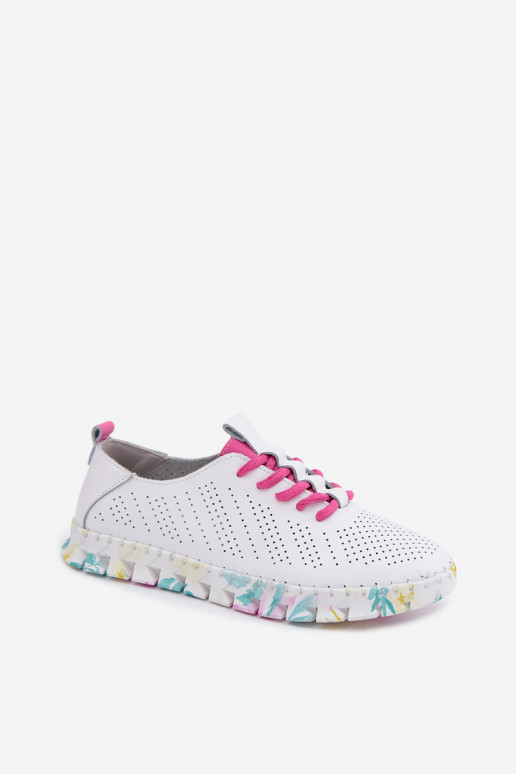 Haut Schuhe Feminin mit Schnürsenkeln Zueiße Farbe Cadiz