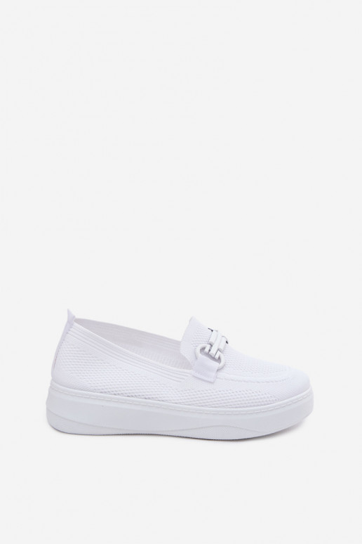  chaussures Féminin avec une plateforme avec des ornements couleur blanche Freshy