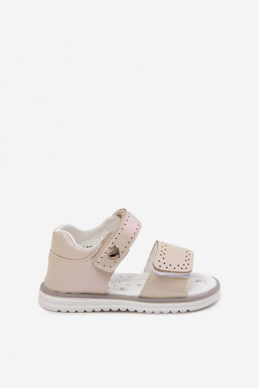Kindersandalen in zandkleur Lemony