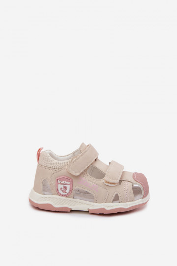 sandalen voor kinderen met zelfklevende bevestigingsmiddelen beige Ambera 2