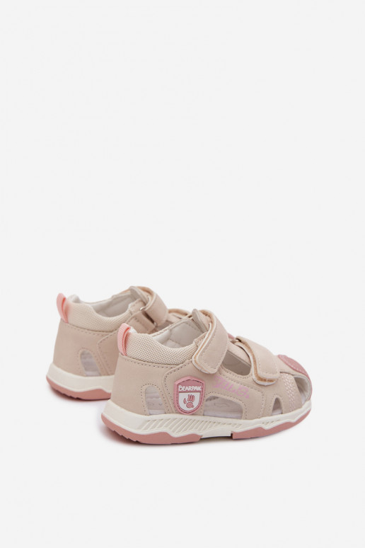 Sandalen für Kinder mit Klebeverschlüssen Beige Ambera