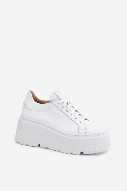 Damen-Sneaker mit Plattform in Weiß Zazoo N1000S3