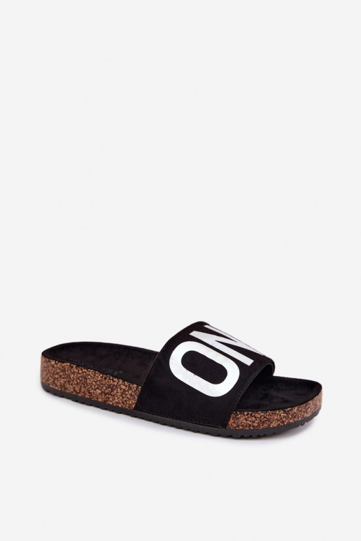 Pantoufles pour femmes avec une plateforme ONE Vinceza 22-2217 couleur noire