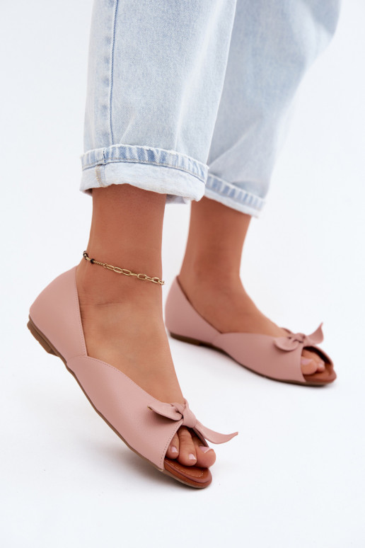Ballerines FémininOdkrytymi Palcami isocèle Vinceza 22-17201 couleur rose