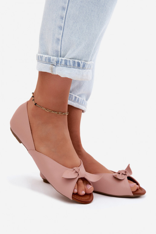 Ballerinas FemininOdkrytymi Palcami gleichschenklig Vinceza 22-17201 pinke Farbe