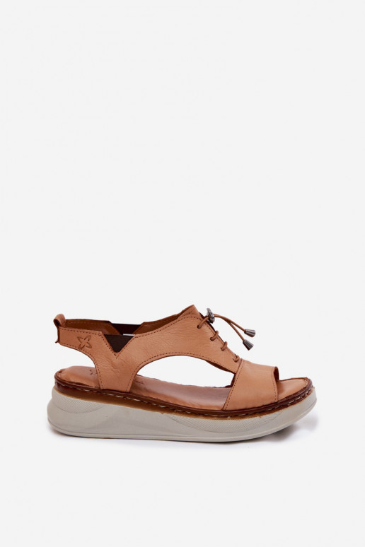 Dames sandalen Dames met platform Het heeftciejka I7646-29 bruine kleur