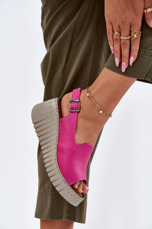 Dames sandalenOpturalnej Skóry met platform Artiker 54C0789 roze
